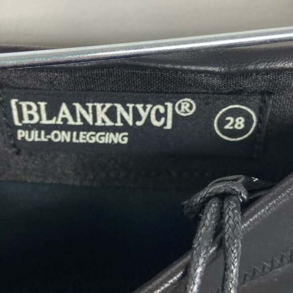 NWT Revolve Blank NYC Pull-On Leggings Black‎ Pants Vegan Leather Size 28 Coated - Picture 5 of 11